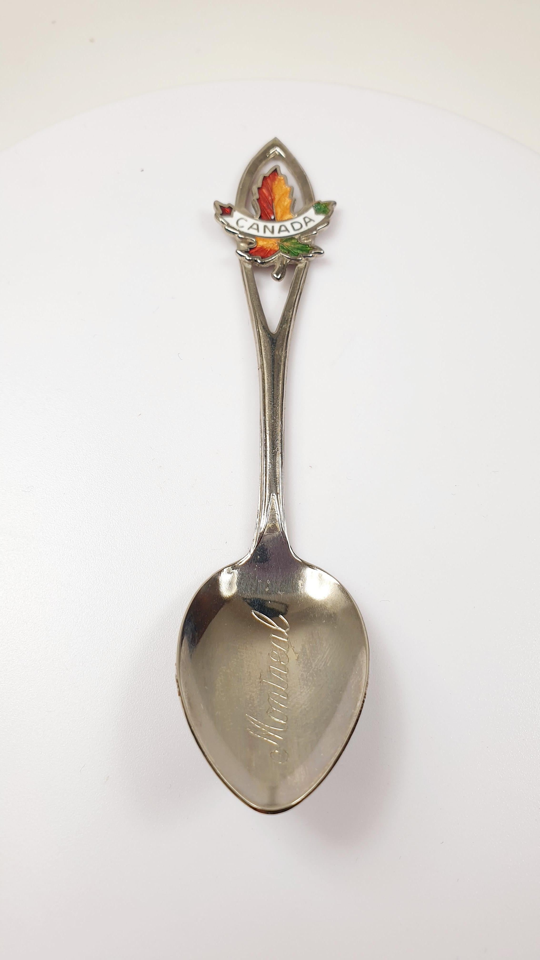 Montreal Canada collectors souvenir Silver Teaspoon 
