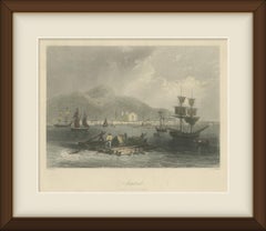 Montreal, Canadian Scenery, after W. H. Bartlett, Antique Engraving, circa 1842