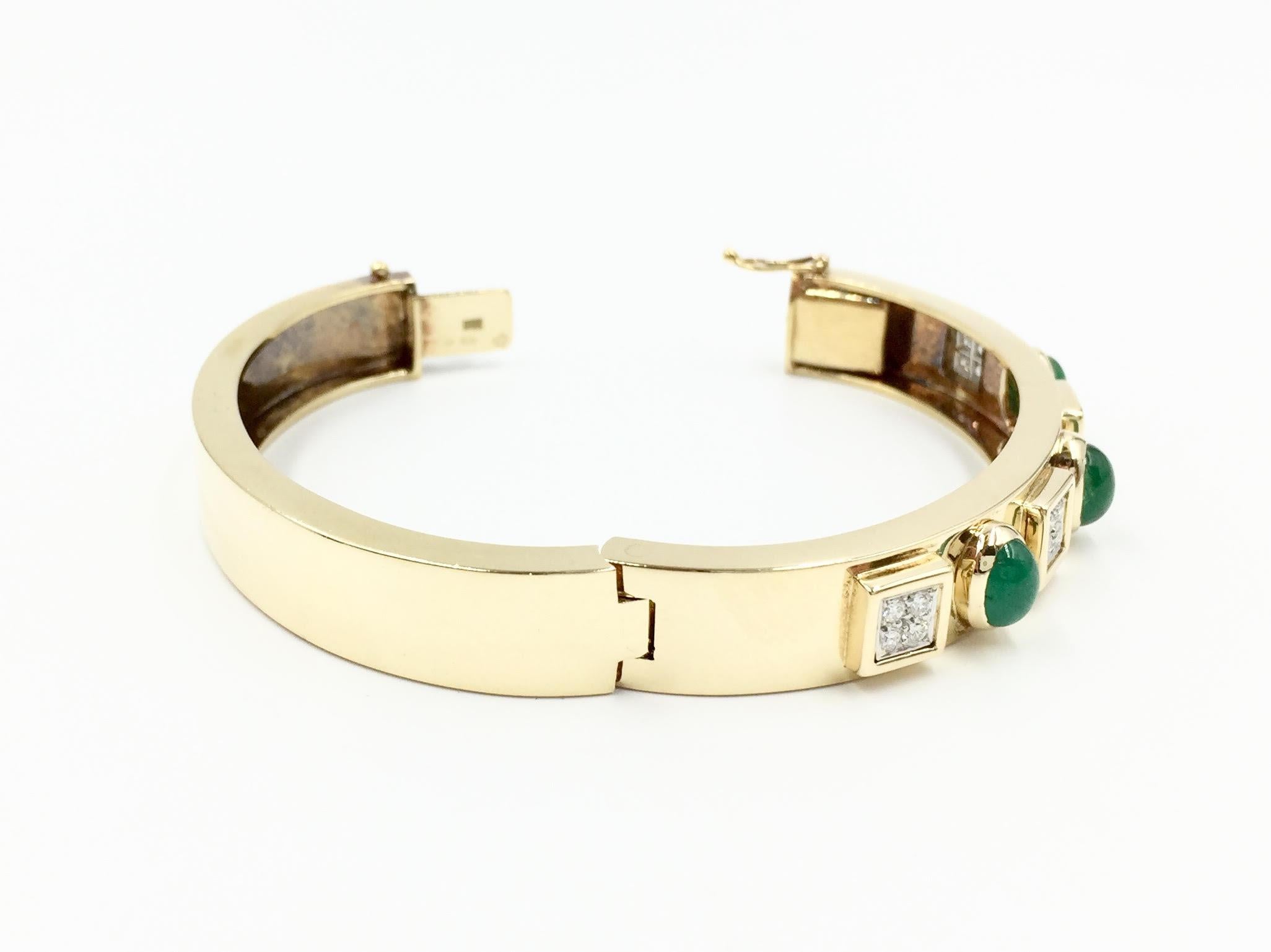 Women's Montreaux 18 Karat Emerald and Diamond Bangle Bracelet