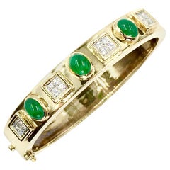 Montreaux 18 Karat Emerald and Diamond Bangle Bracelet