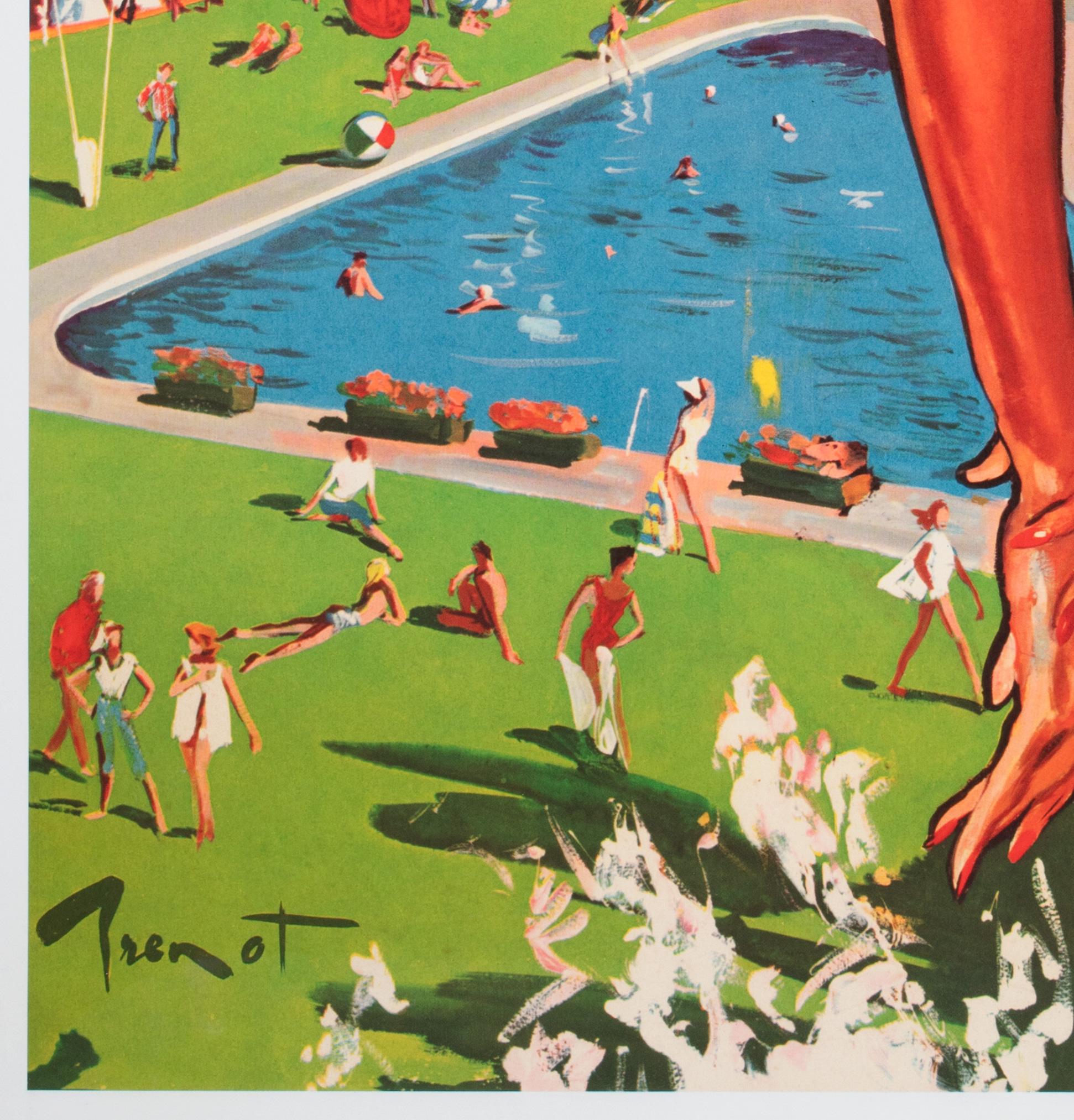 MONTREUX C1960S TRAVEL ADVERTISING Poster, RAYMOND BRENOT For Sale 1