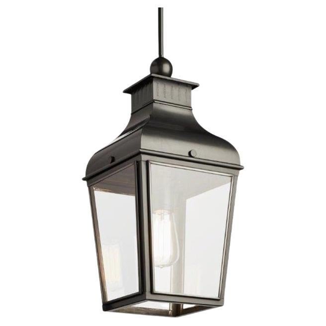 MONTROSE SMALL PENDANT dark bronze clear glass For Sale