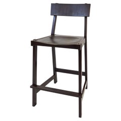 Montrose Stool with back in painted Poplar