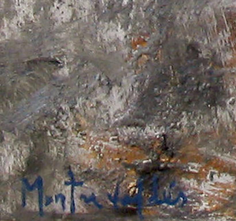 04-065 - 21st Century, Contemporary, Portrait Painting, Oil on Canvas - Gray Figurative Painting by Montse Valdés