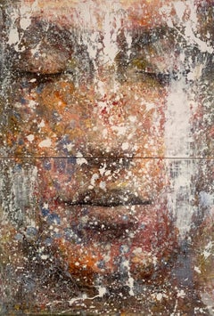 1-1-22 (Diptyque) - 21e siècle, contemporain, peinture de portrait, huile sur toile