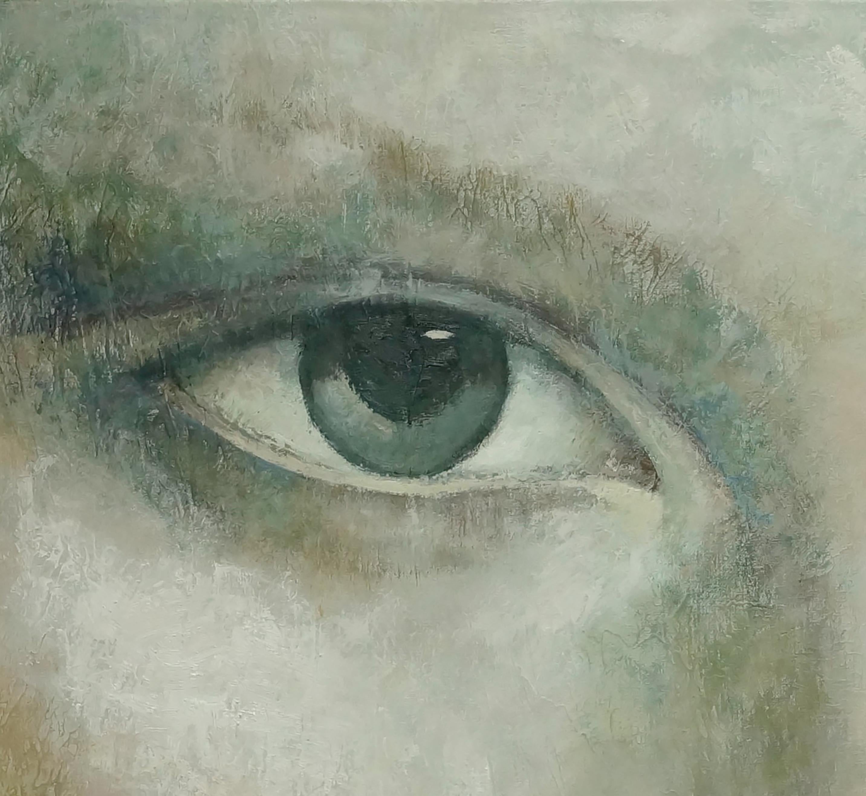 1-8-17 - 21° secolo, Contemporaneo, Ritratto, Olio su tela - Painting di Montse Valdés