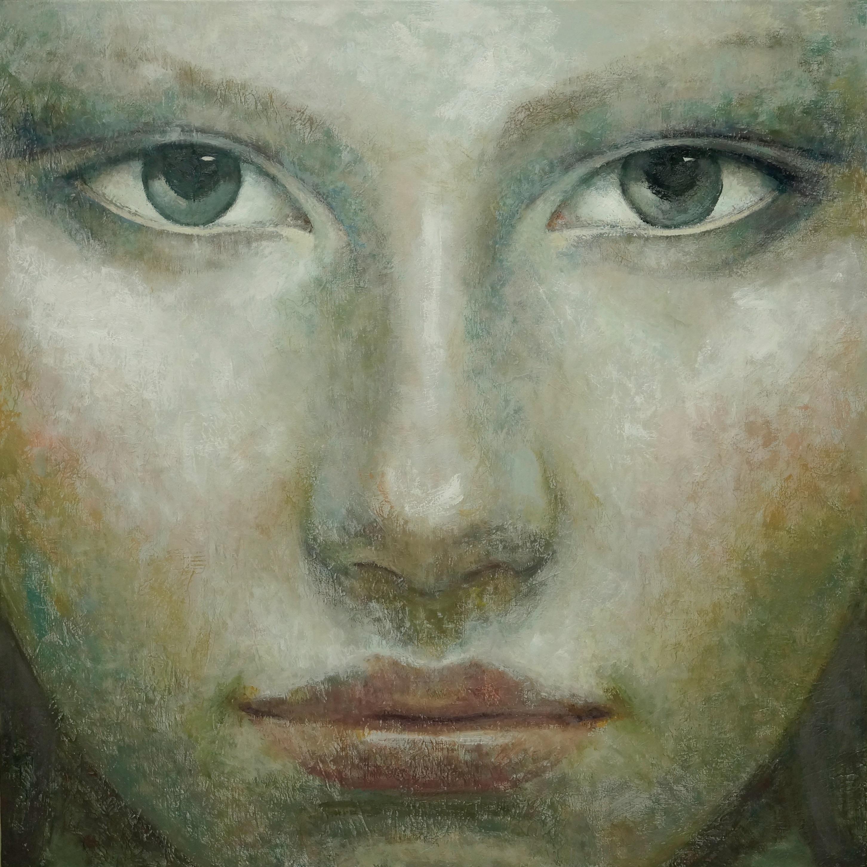 Figurative Painting di Montse Valdés - 1-8-17 - 21° secolo, Contemporaneo, Ritratto, Olio su tela