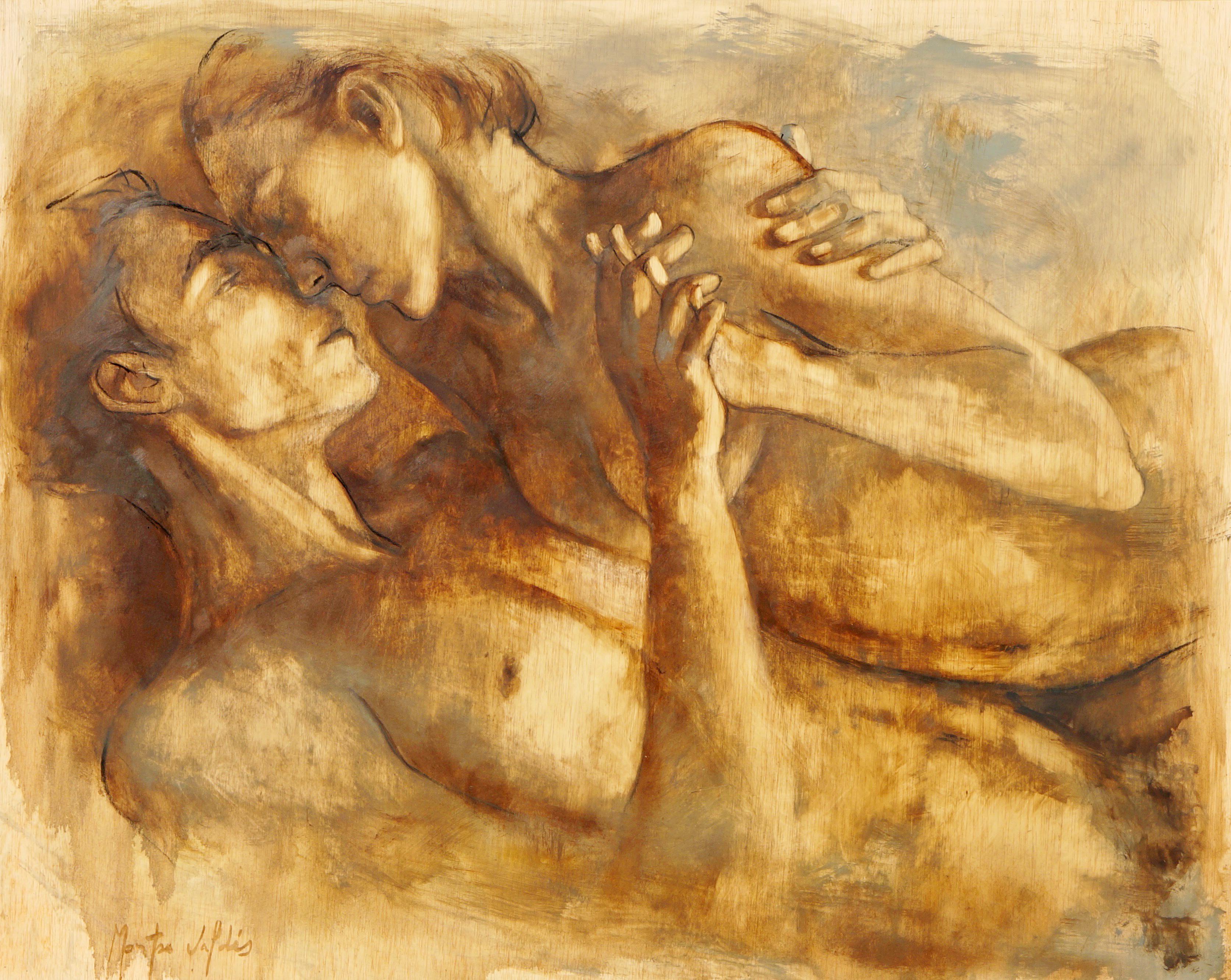 Montse Valdés Portrait Painting - 10-12-12-14 - 21st Century, Contemporary, Nude Painting, Oil on Wood Panel