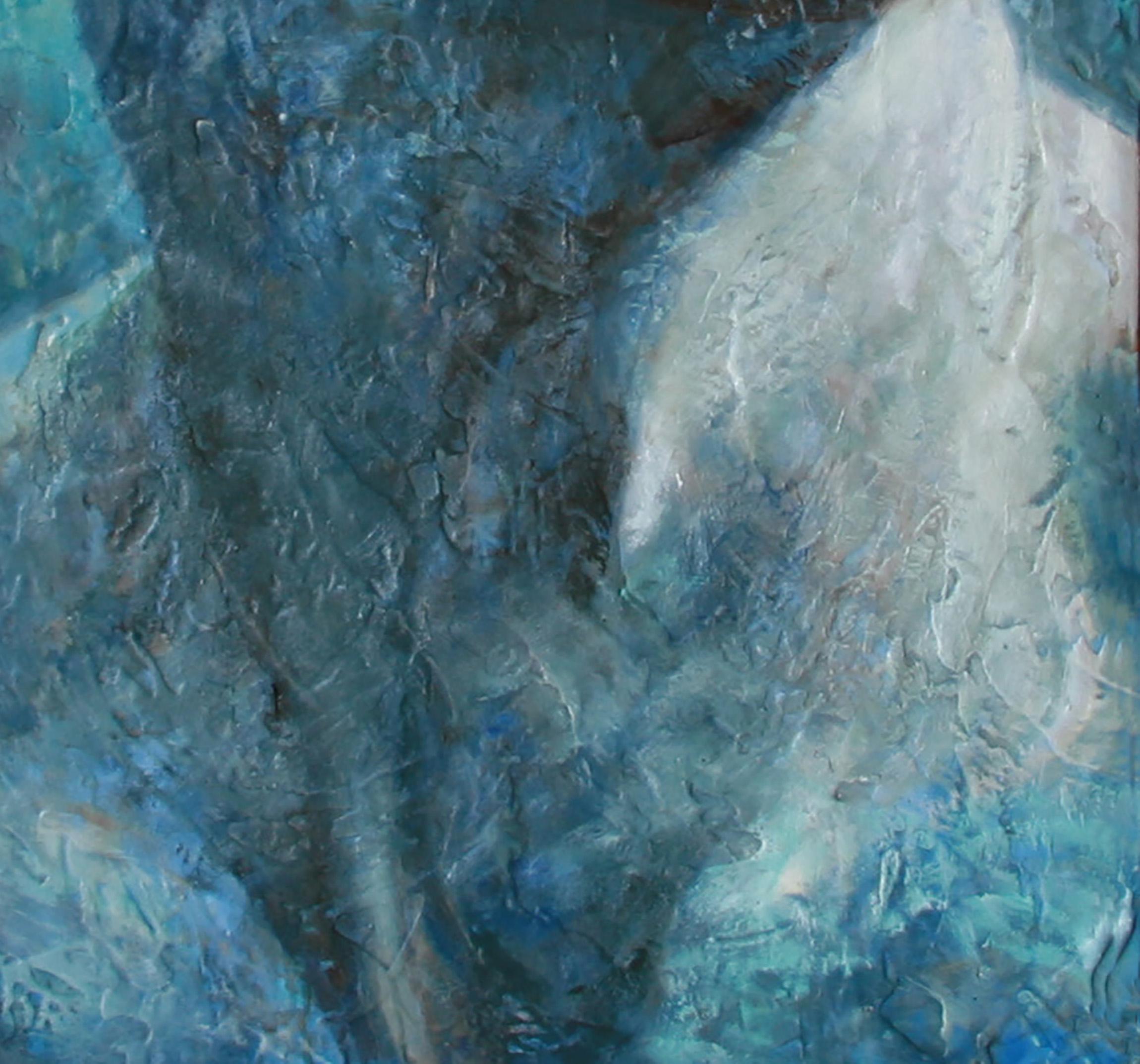 11-4-11 - 21° secolo, Contemporaneo, Ritratto, Olio su tela - Figurative Painting Grigio di Montse Valdés