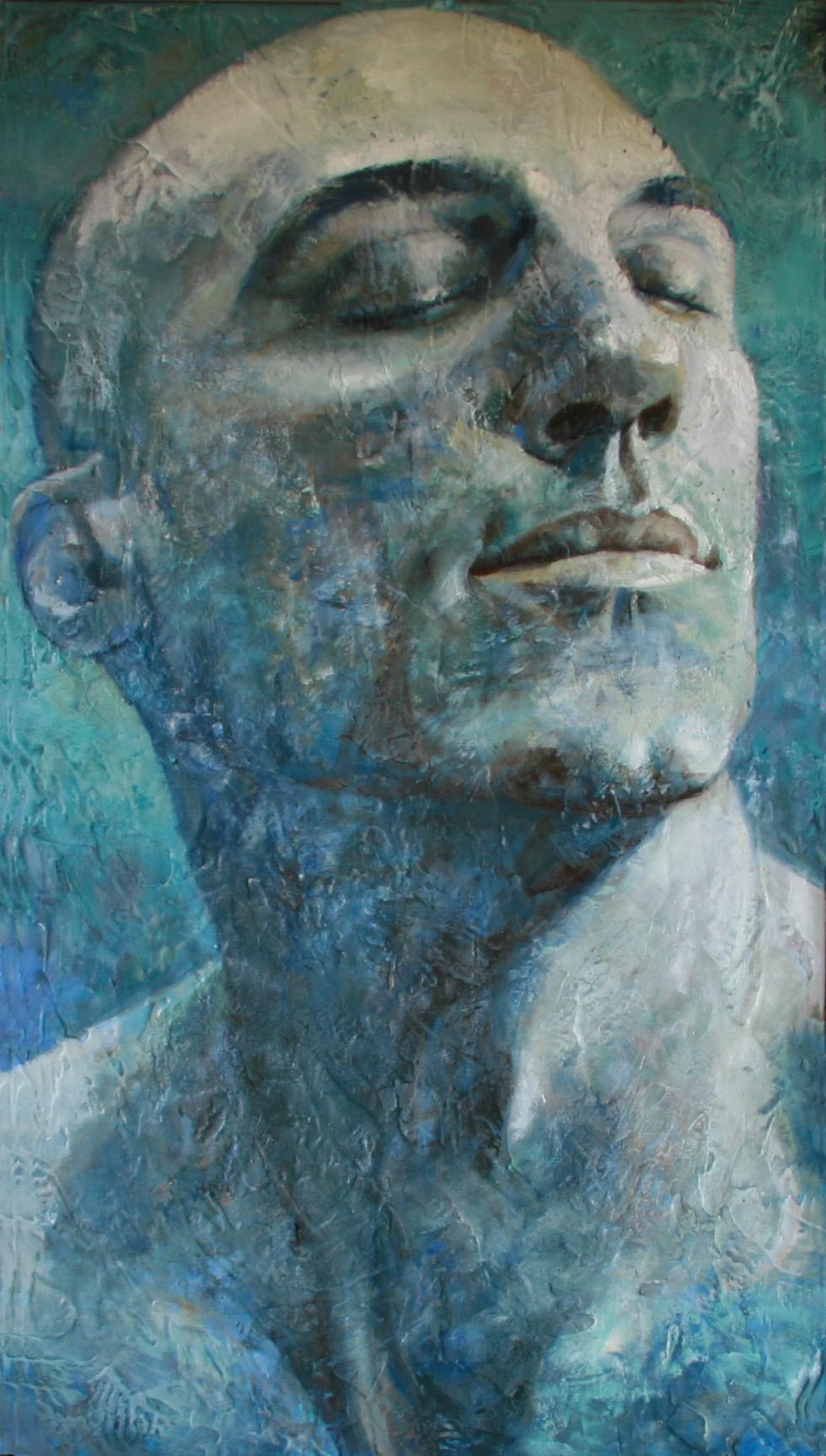 Montse Valdés Figurative Painting - 11-4-11 - 21st Century, Contemporary, Portrait Painting, Oil on Canvas