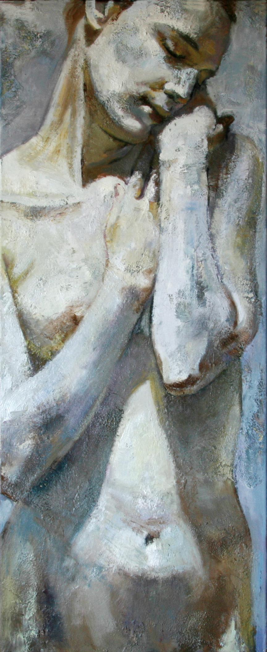Montse Valdés Portrait Painting - 12-4-11 - 21st Century, Contemporary, Nude Painting, Oil on Canvas