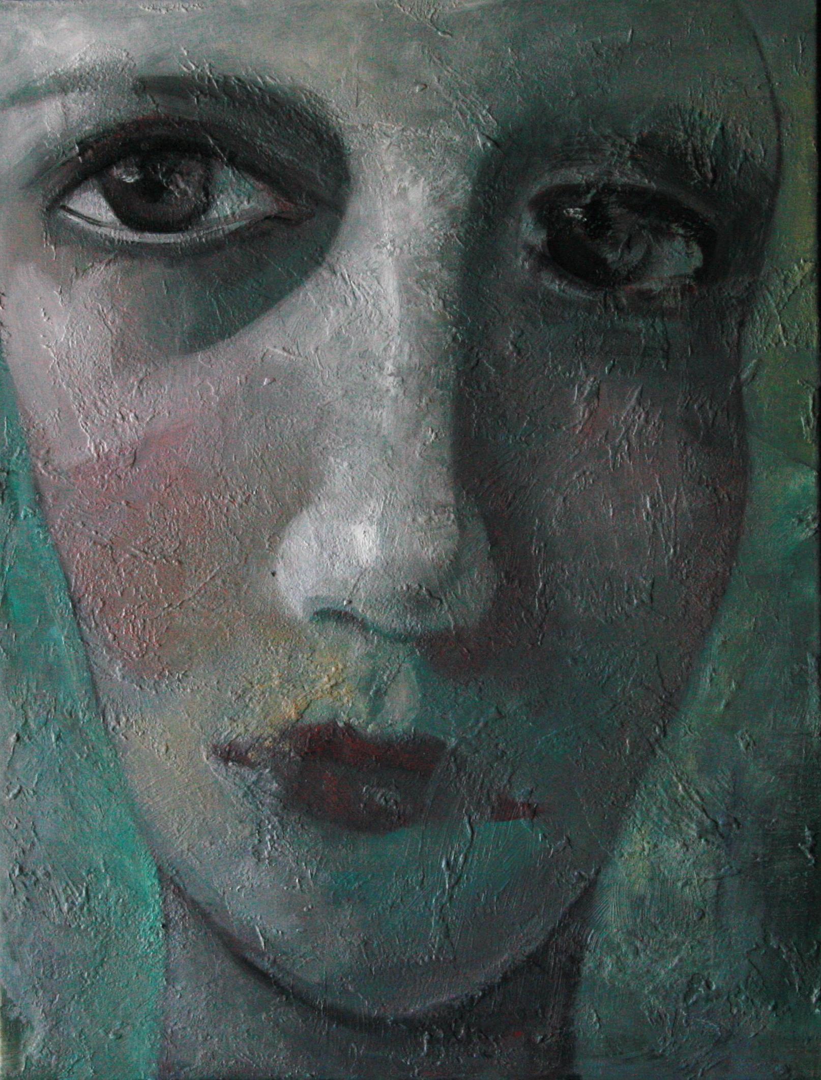 Montse Valdés Figurative Painting - 2-5-12 - 21st Century, Contemporary, Portrait Painting, Oil on Canvas