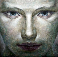 27-3-12h Diptych - 21st Century, Contemporary, Portrait Painting, Oil on Canvas