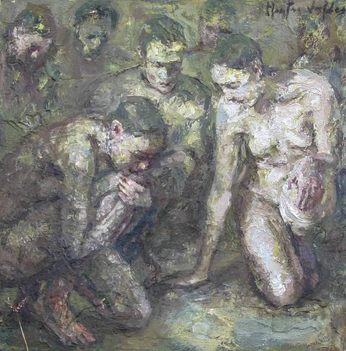 Montse Valdés Portrait Painting - 3-4-05 - 21st Century, Contemporary, Nude Painting, Oil on Canvas