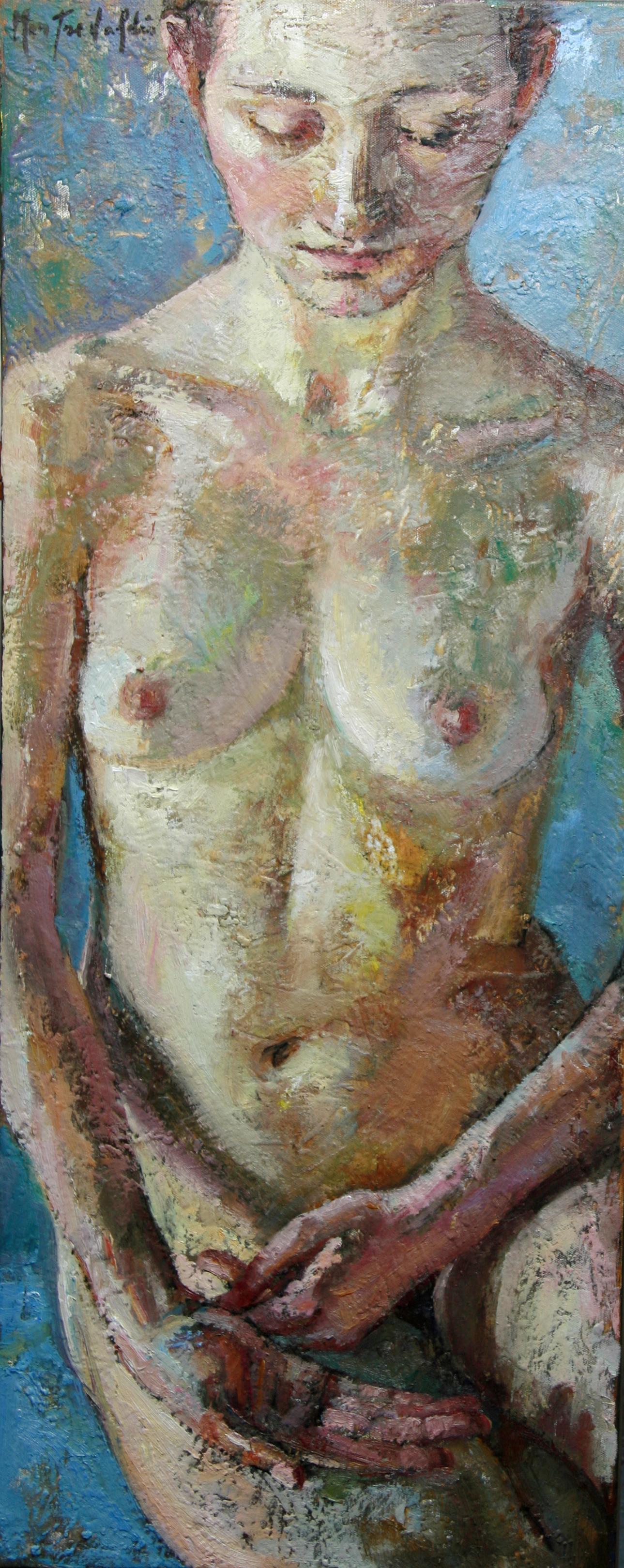 Montse Valdés Portrait Painting - 3-4-9 - 21st Century, Contemporary, Nude Painting, Oil on Canvas