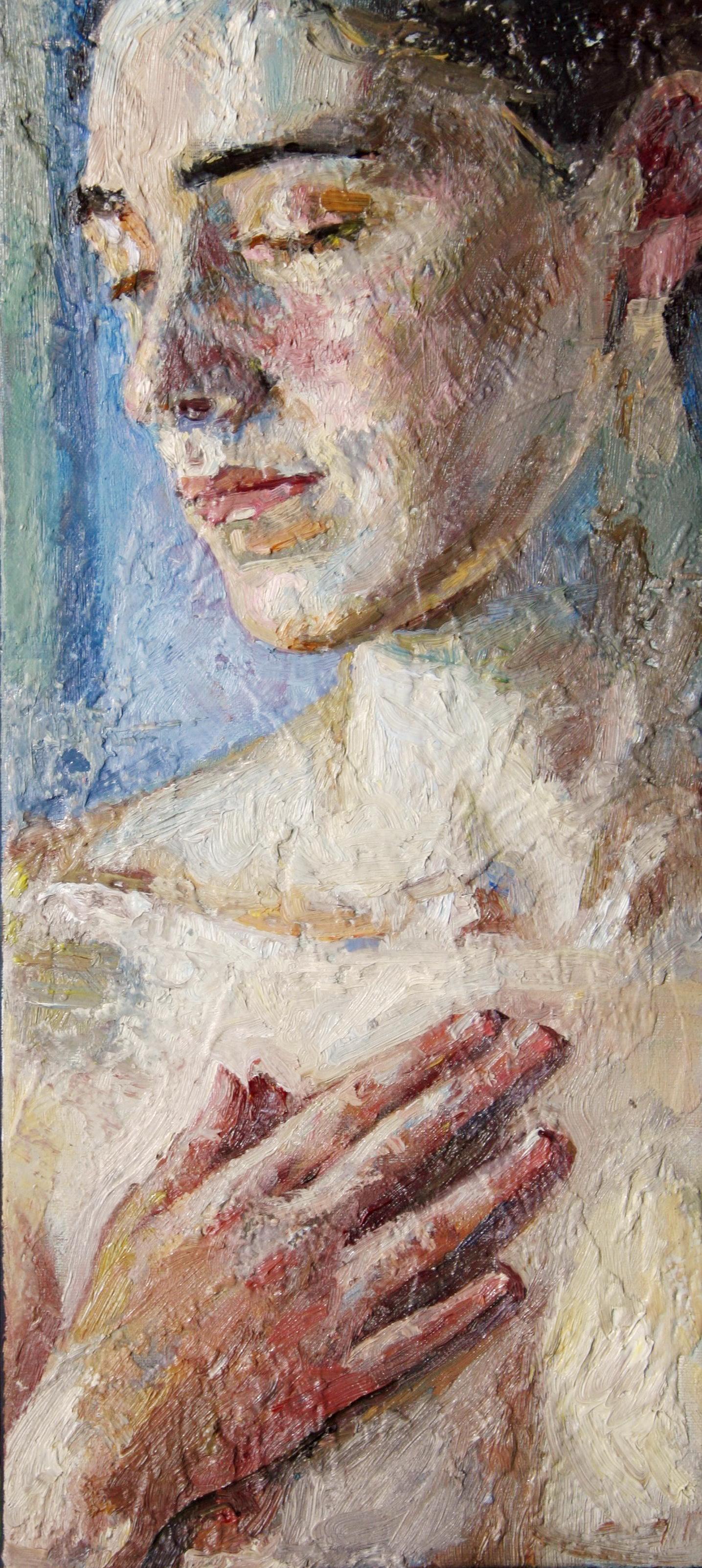 Montse Valdés Portrait Painting - 4-9-09 - 21st Century, Contemporary, Nude Painting, Oil on Canvas