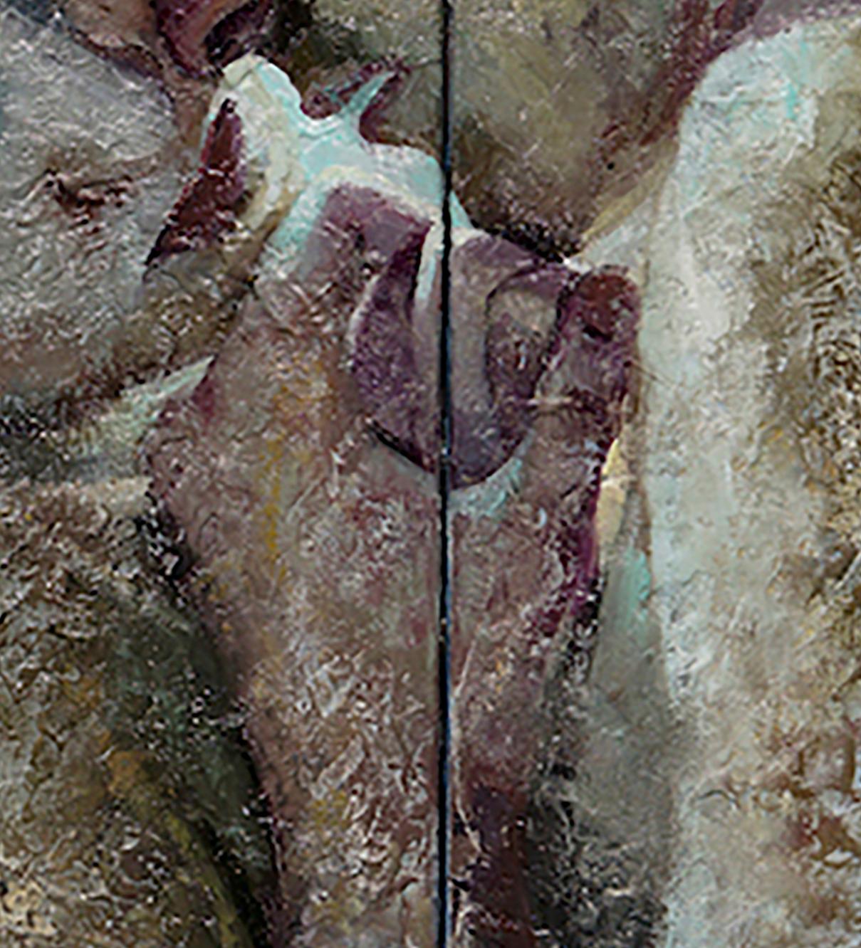 5-4-14 Diptych- 21st Cent, Contemporary, Portraits, Nude Painting, Oil on Canvas 2
