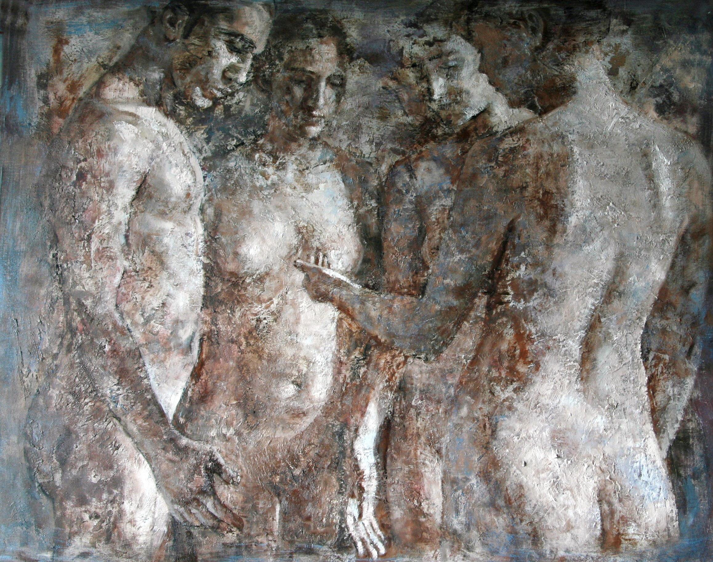 6-8-10 - 21° secolo, Contemporaneo, Pittura di nudo, Olio su tela