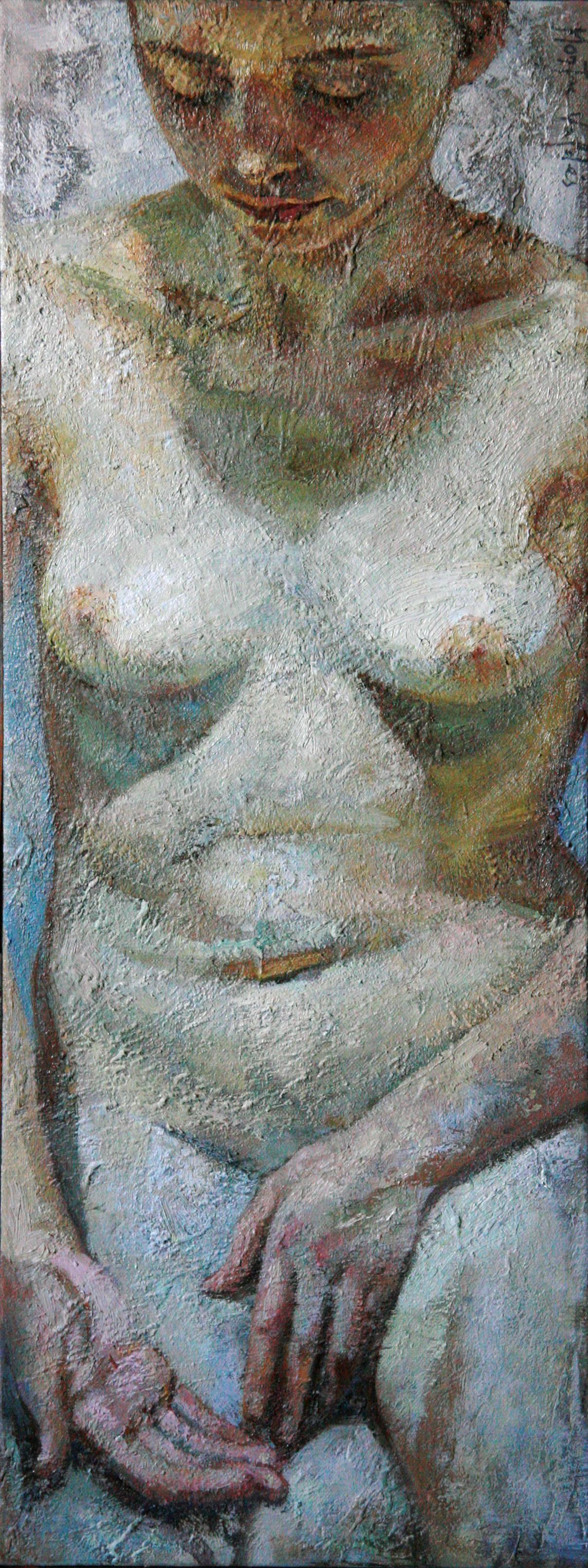 Montse Valdés Portrait Painting - 7-7-11 - 21st Century, Contemporary, Nude Painting, Oil on Canvas