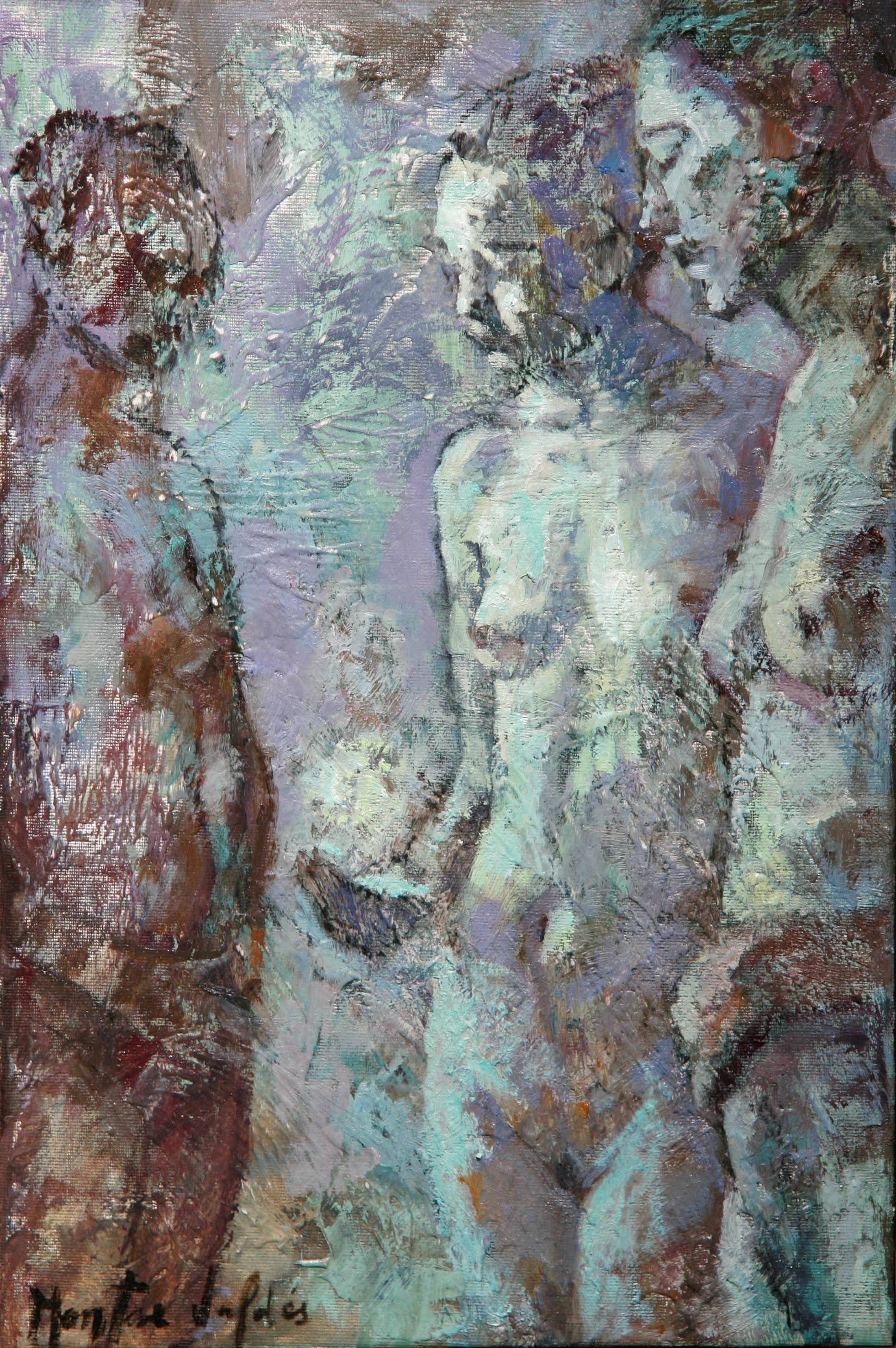 Montse Valdés Portrait Painting - 7-9-08 - 21st Century, Contemporary, Nude Painting, Oil on Canvas