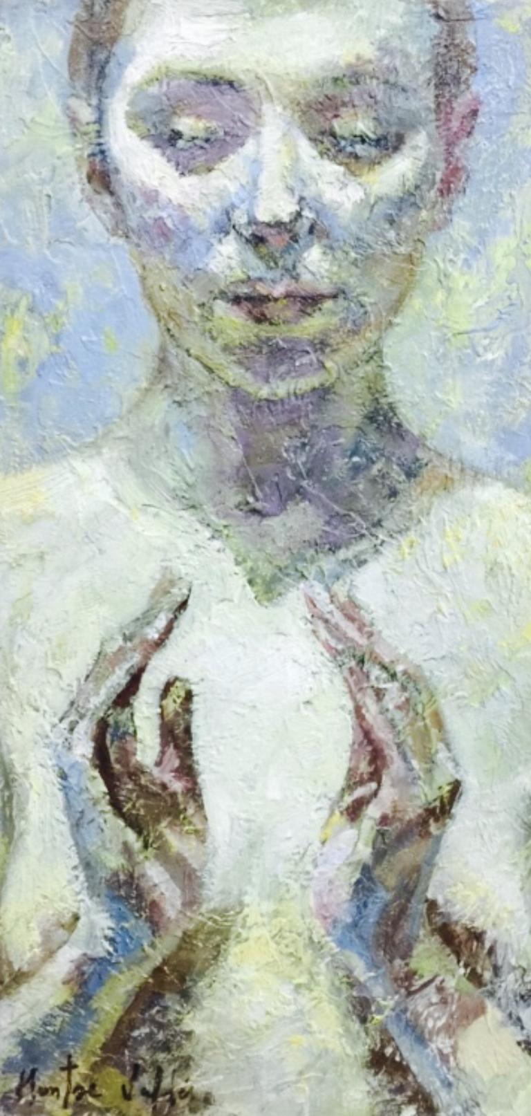 Montse Valdés Portrait Painting - 8-4-11 - 21st Century, Contemporary, Nude Painting, Oil on Canvas