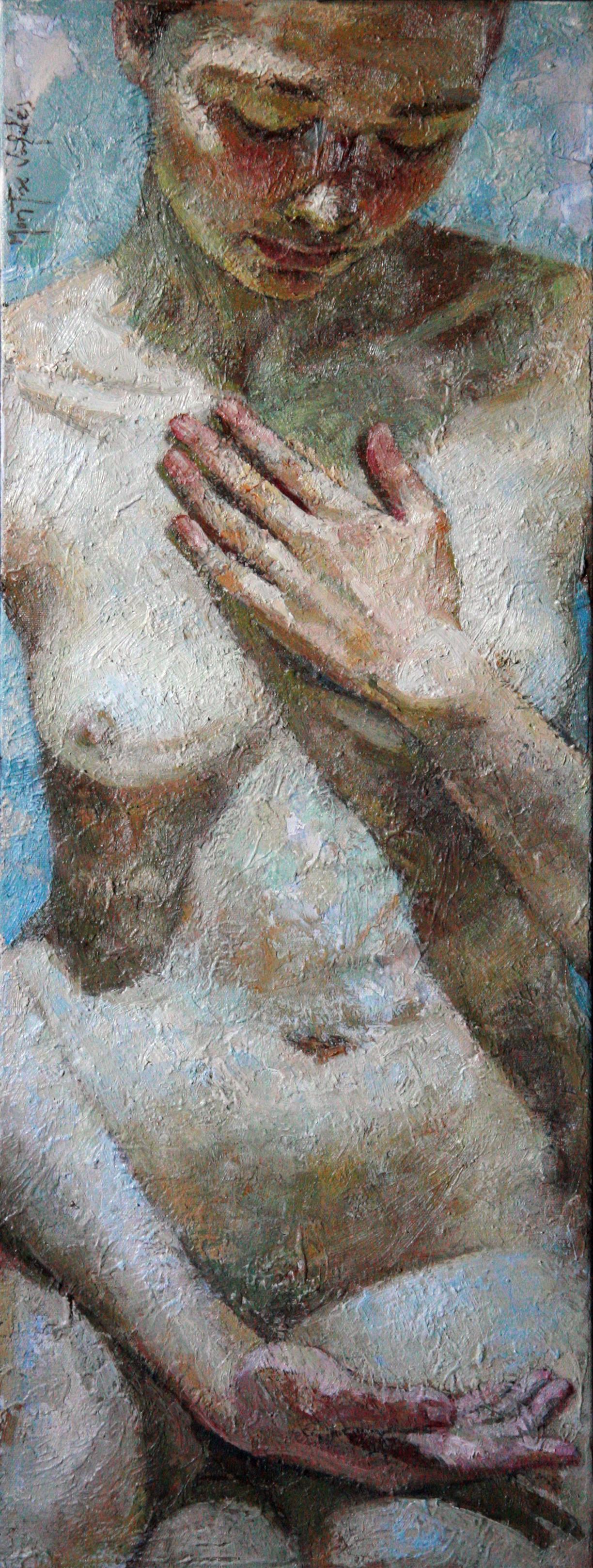 Montse Valdés Portrait Painting - 8-7-11 - 21st Century, Contemporary, Nude Painting, Oil on Canvas