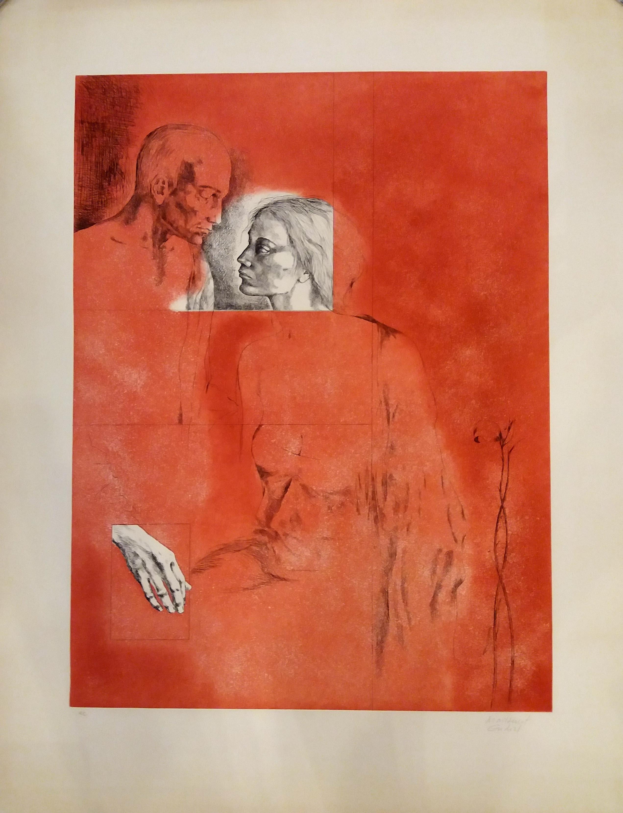Memoria  grabado original pianting - Painting Contemporáneo de MONTSERRAT GUDIOL