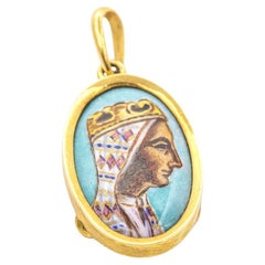 Médaille Montserrat en or et émail