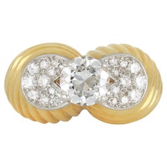 Bague de cocktail en diamants Monture Cartier, française, vers 1950.