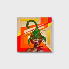 Abstract Mixed Media Artwork, "Scorpion Tongue"