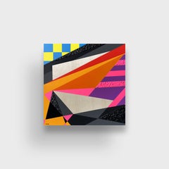 Œuvre d'art abstraite en média mixte, "Geo #162"