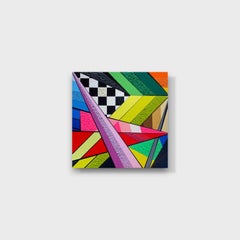 "Geo #70", Mixed Media Artwork, Hand-Embellished Giclee on Canvas, 2010+