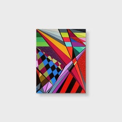 "Geo #77", Mixed Media Artwork, Abstract Geometric Giclée Print, 14x18
