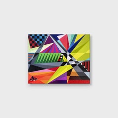 Opera d'arte astratta in tecnica mista, "Geo #88"