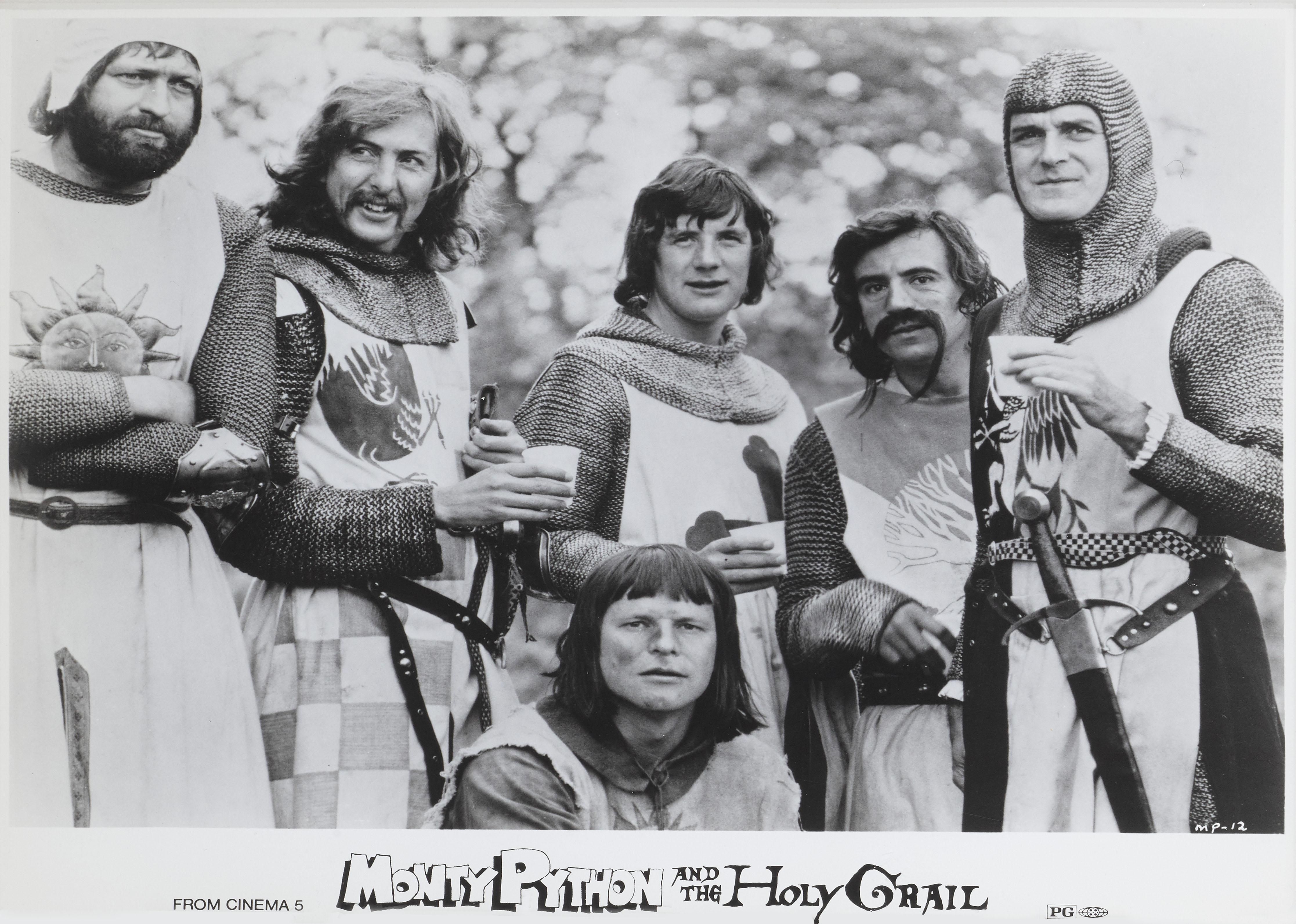 Original American photographic production still for Monty Python's Life of Brian 1979.
This film was directed by Terry Jones and starred Graham Chapman, John Cleese, Terry Gilliam, Michael  Palin and Eric Idle.
This piece is framed in a Sapele wood