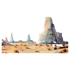 Vintage Monument Valley Oil on Canvas, circa 1930