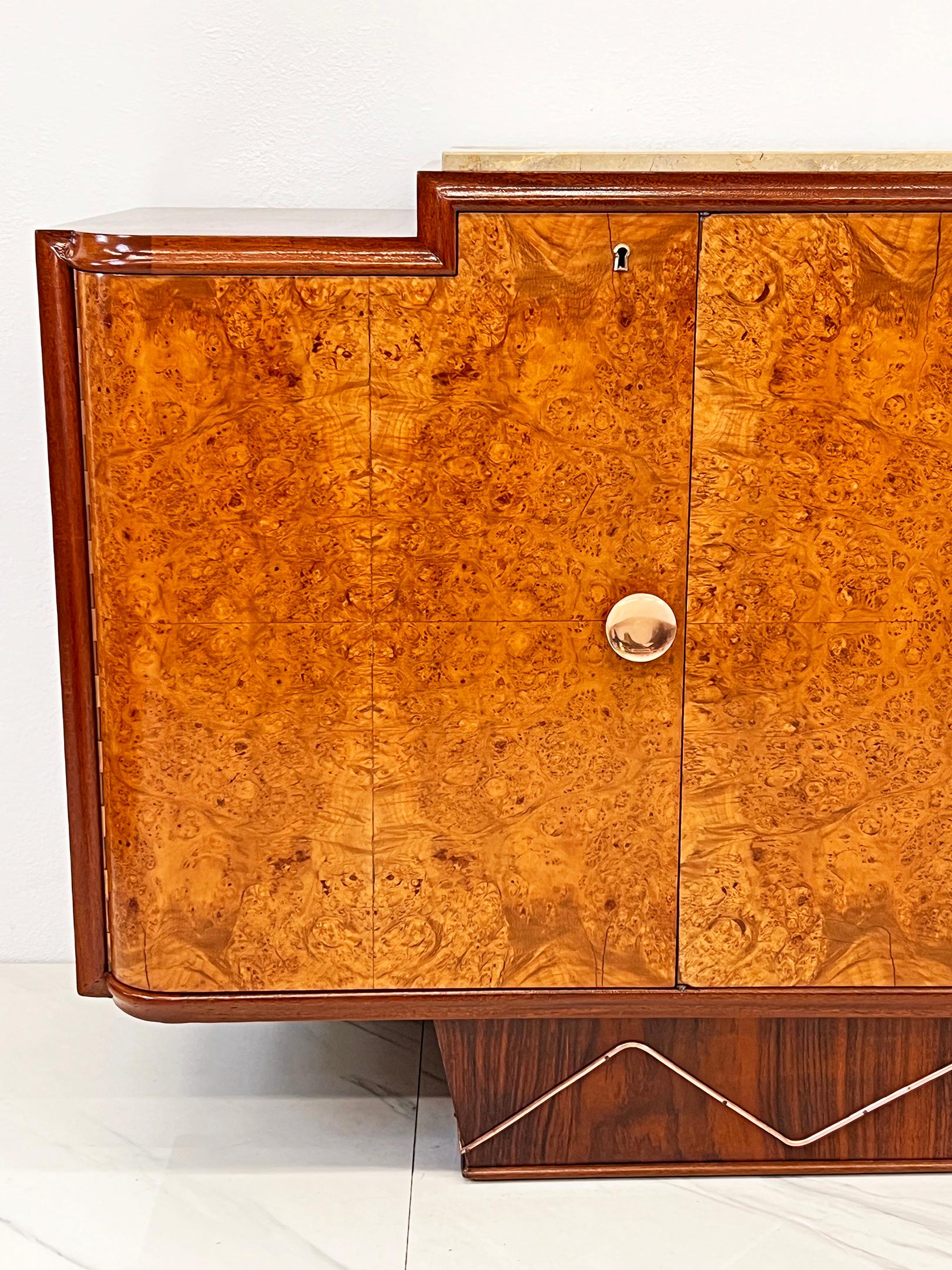 Monumentale credenza Art Deco francese lunga 119