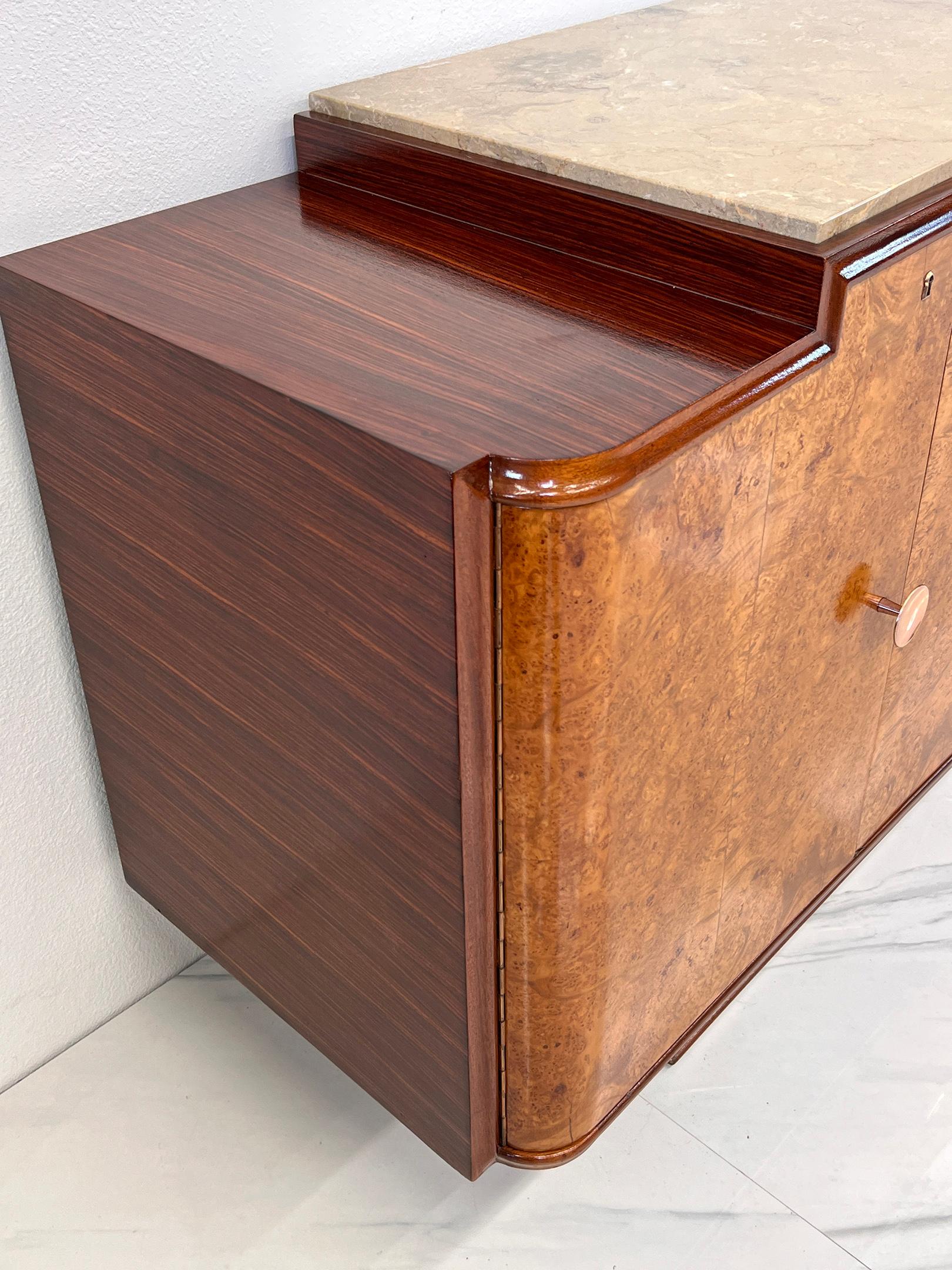 Monumentale credenza Art Deco francese lunga 119