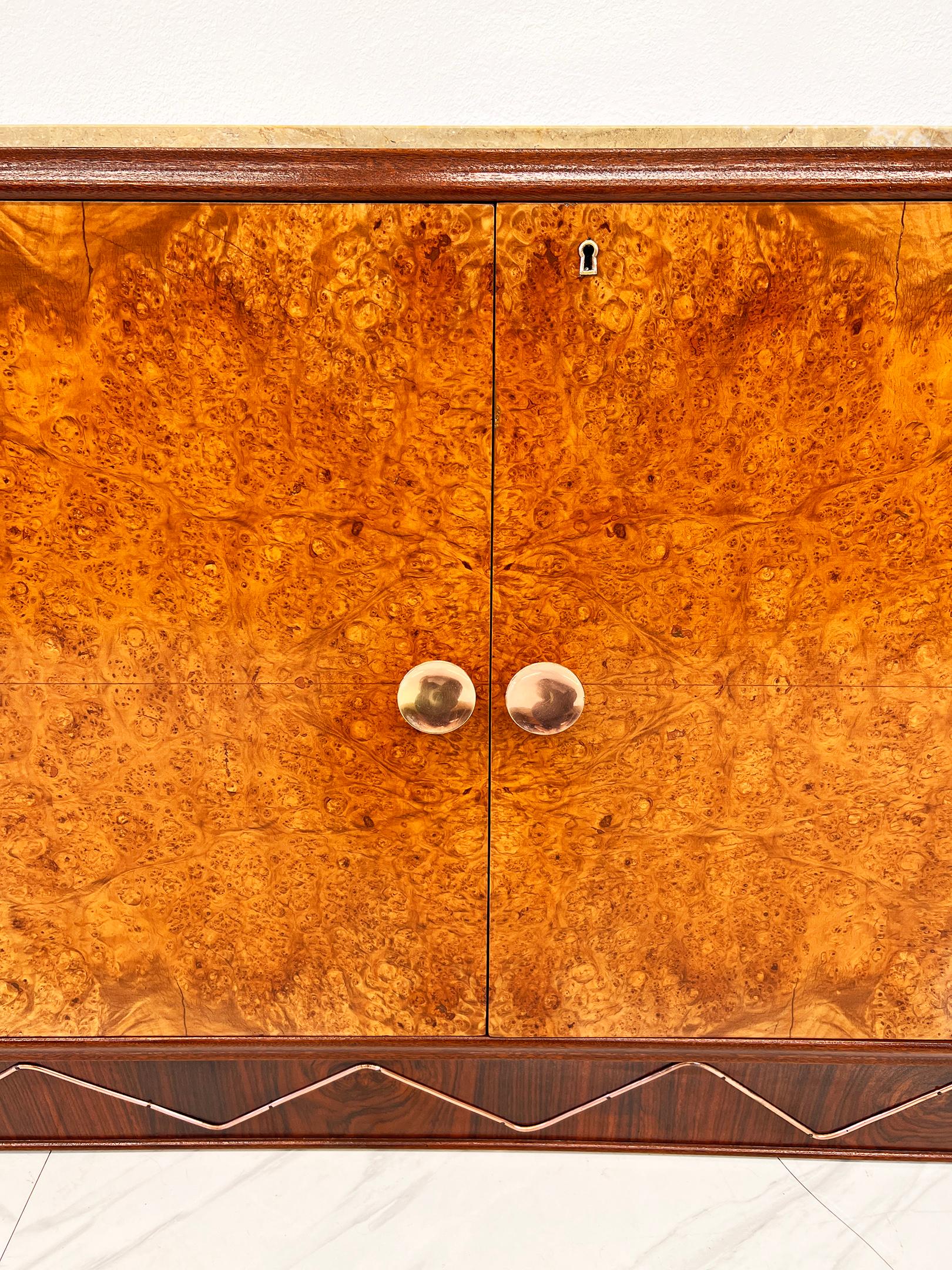 Metà XX secolo Monumentale credenza Art Deco francese lunga 119