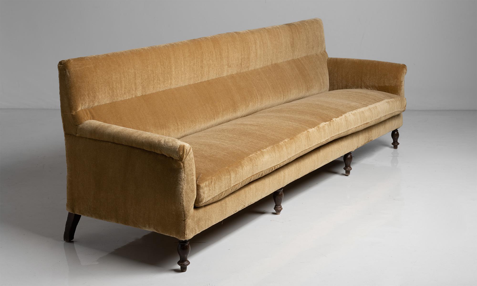 Monumental 120 Inch long sofa in Teddy Mohair by Pierre Frey ( 2 available )

France Circa 1870

Extra long Napoleon III Sofa reupholstered in a teddy mohair and cotton blend by Pierre Frey

120.5”L x 34”D x 40”H x 19”seat.
