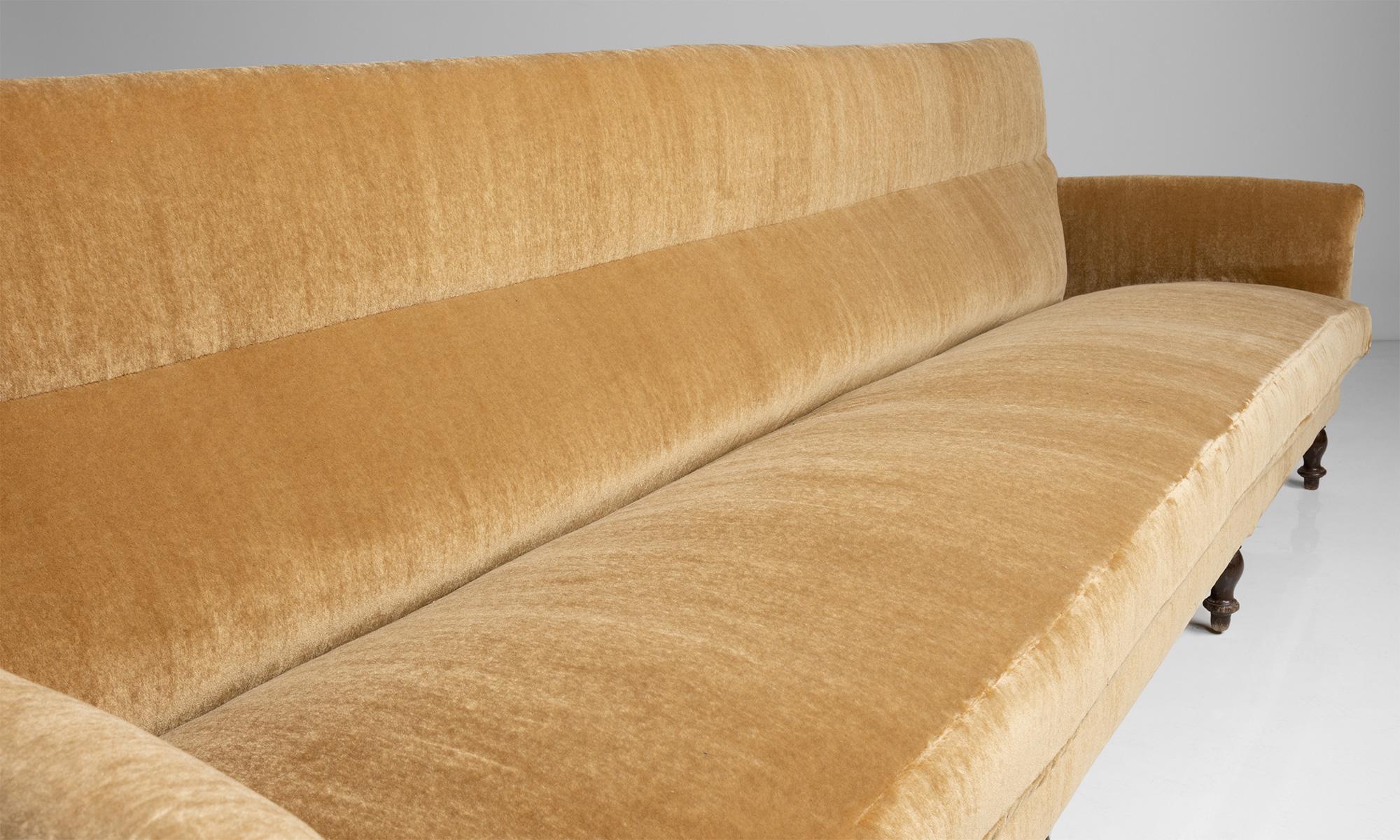 French Monumental Sofa in Teddy Mohair by Pierre Frey, France circa 1870