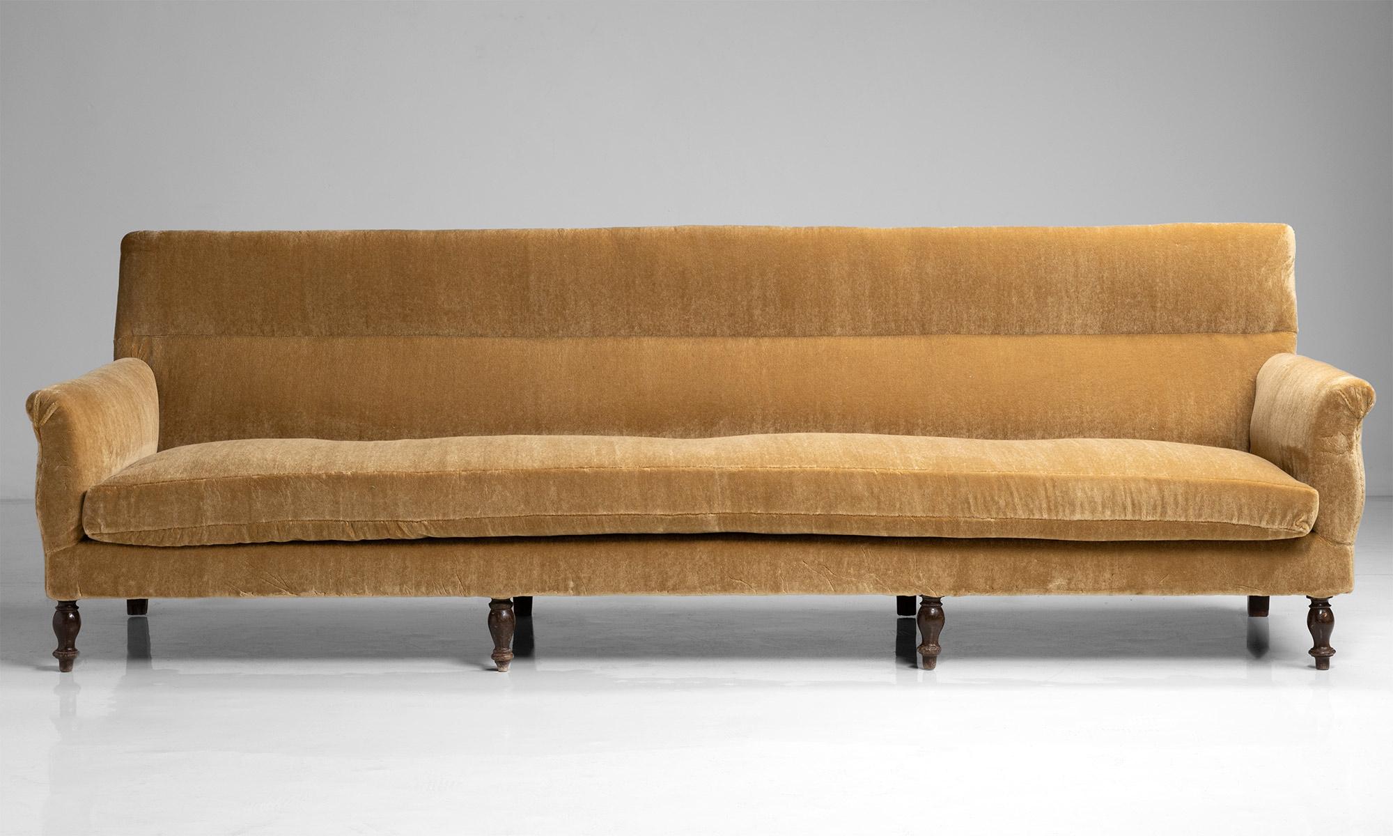 Monumental Sofa in Teddy Mohair by Pierre Frey, France circa 1870 In Good Condition In Culver City, CA