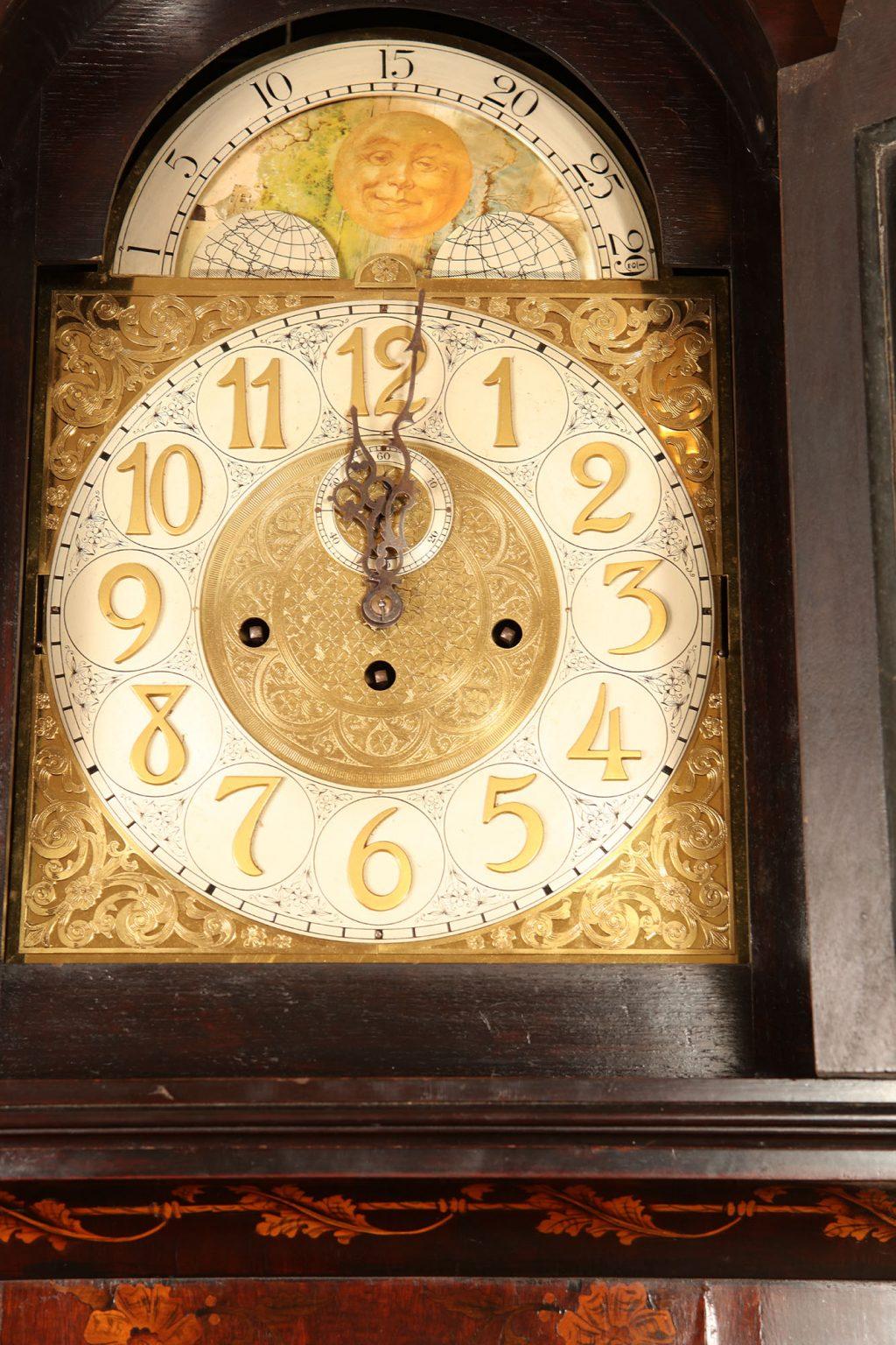 19th Century Monumental 3 meter Irish Edwardian Marquetry Longcase Clock