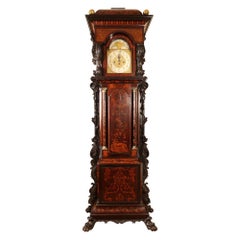 Antique Monumental 3 meter Irish Edwardian Marquetry Longcase Clock