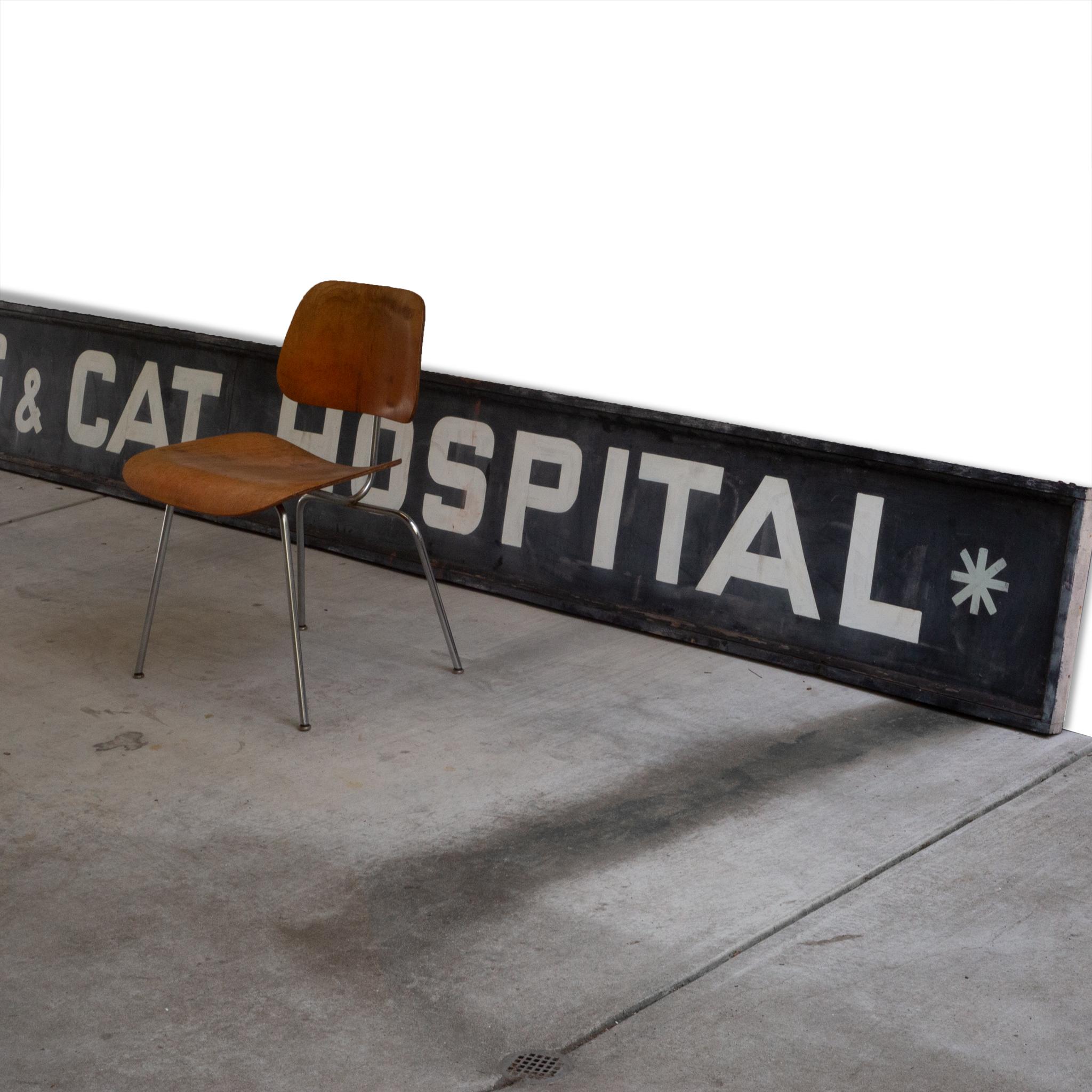 About

This is an original monumental, 17 foot hand painted metal sign in a wooden frame that hung outside the Veterinarian Hospital in Oakland, California since 1930. The sign is one sided and shows some wear consistent with age and use.

Contact