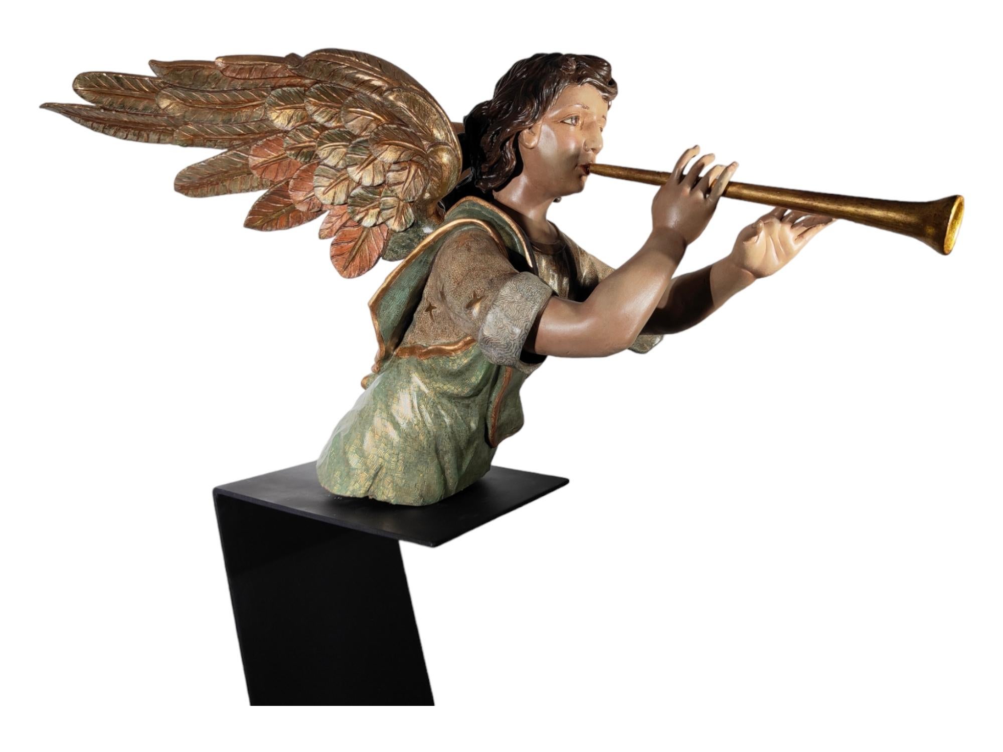 Monumental 17th Century Angel For Sale 6