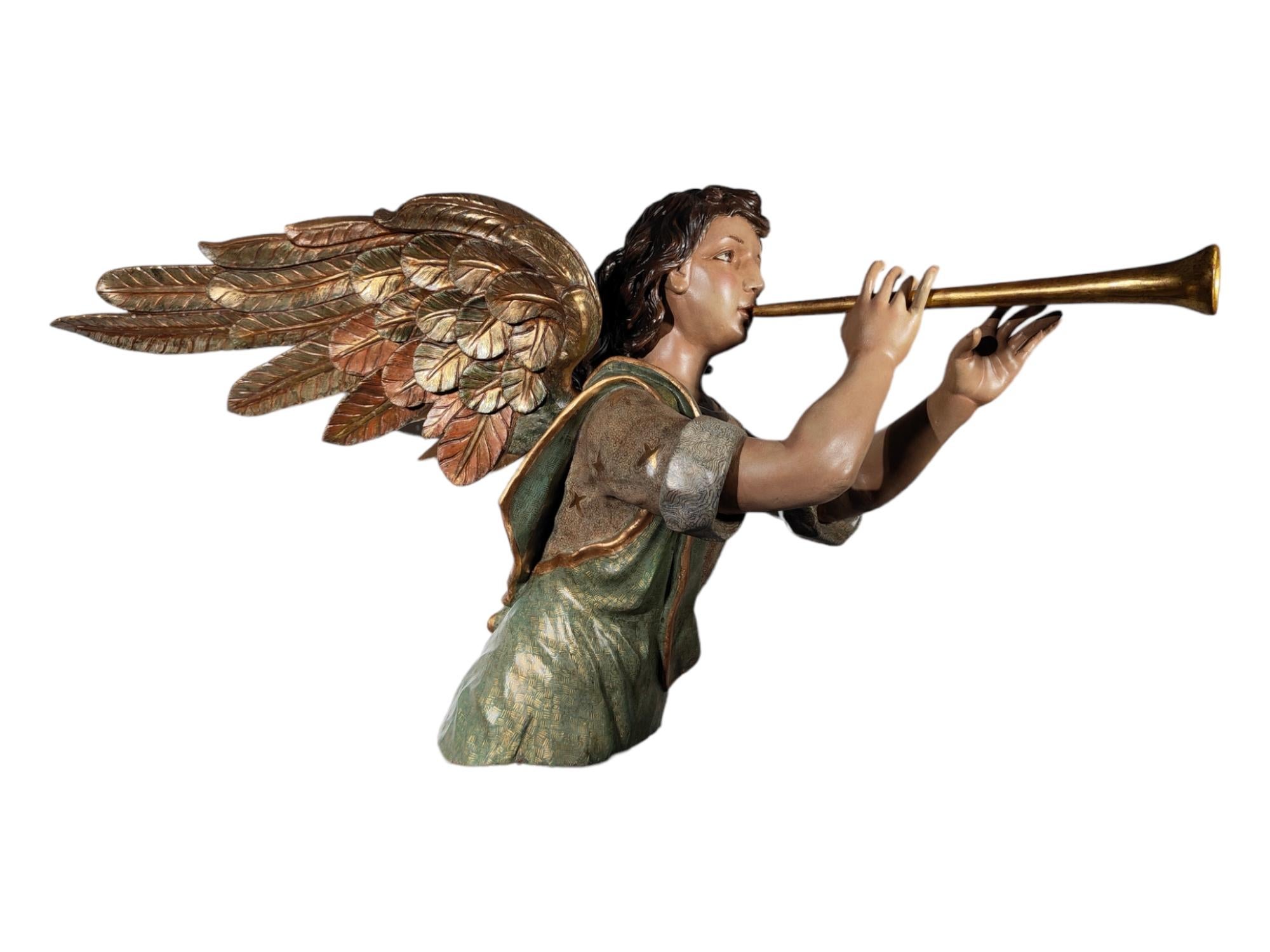 Monumental 17th Century Angel For Sale 8