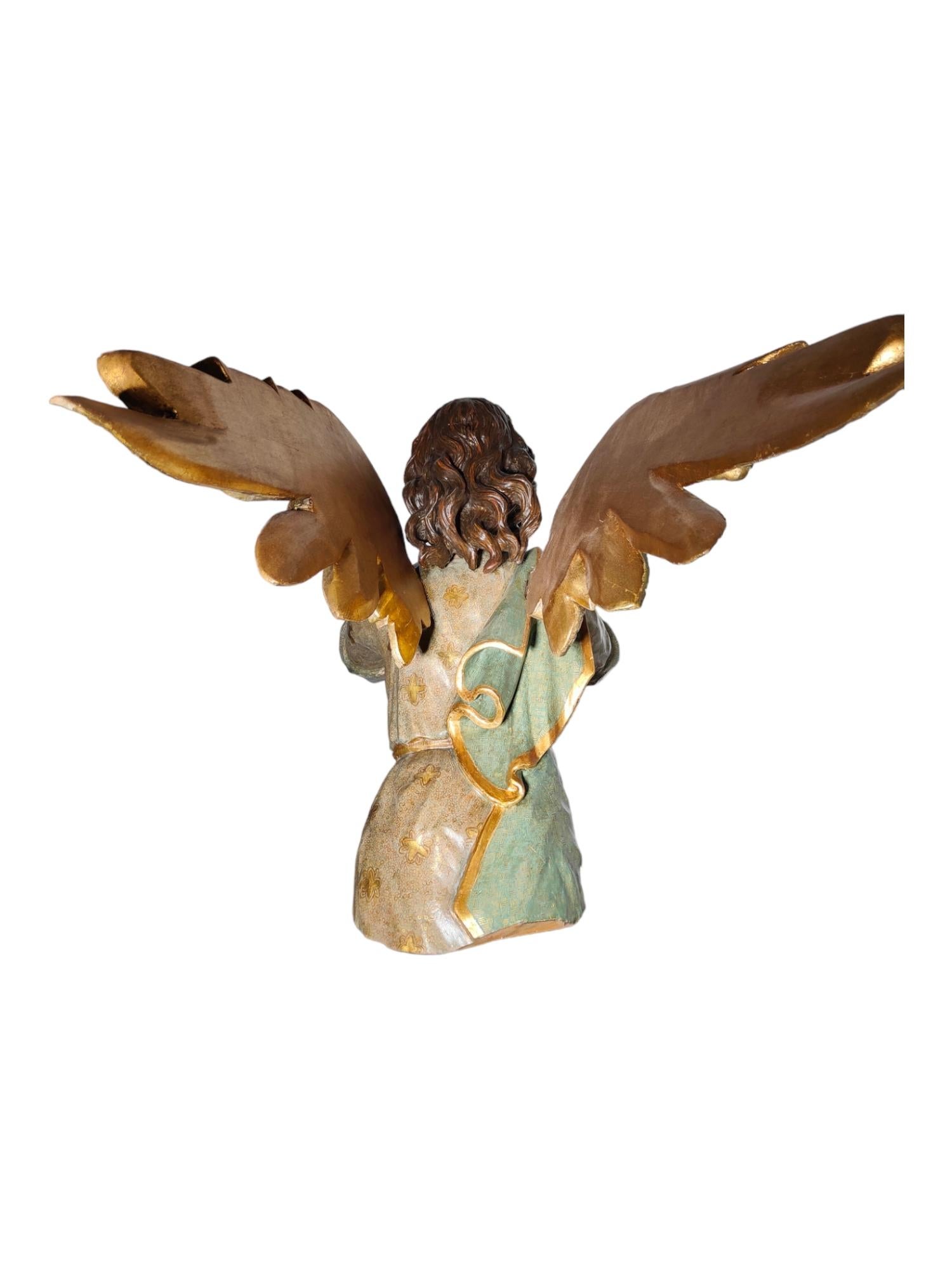 Monumental 17th Century Angel For Sale 10
