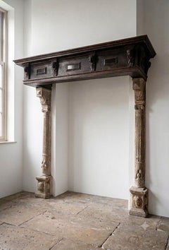 Monumental 17th Century Dutch Fireplace Mantel