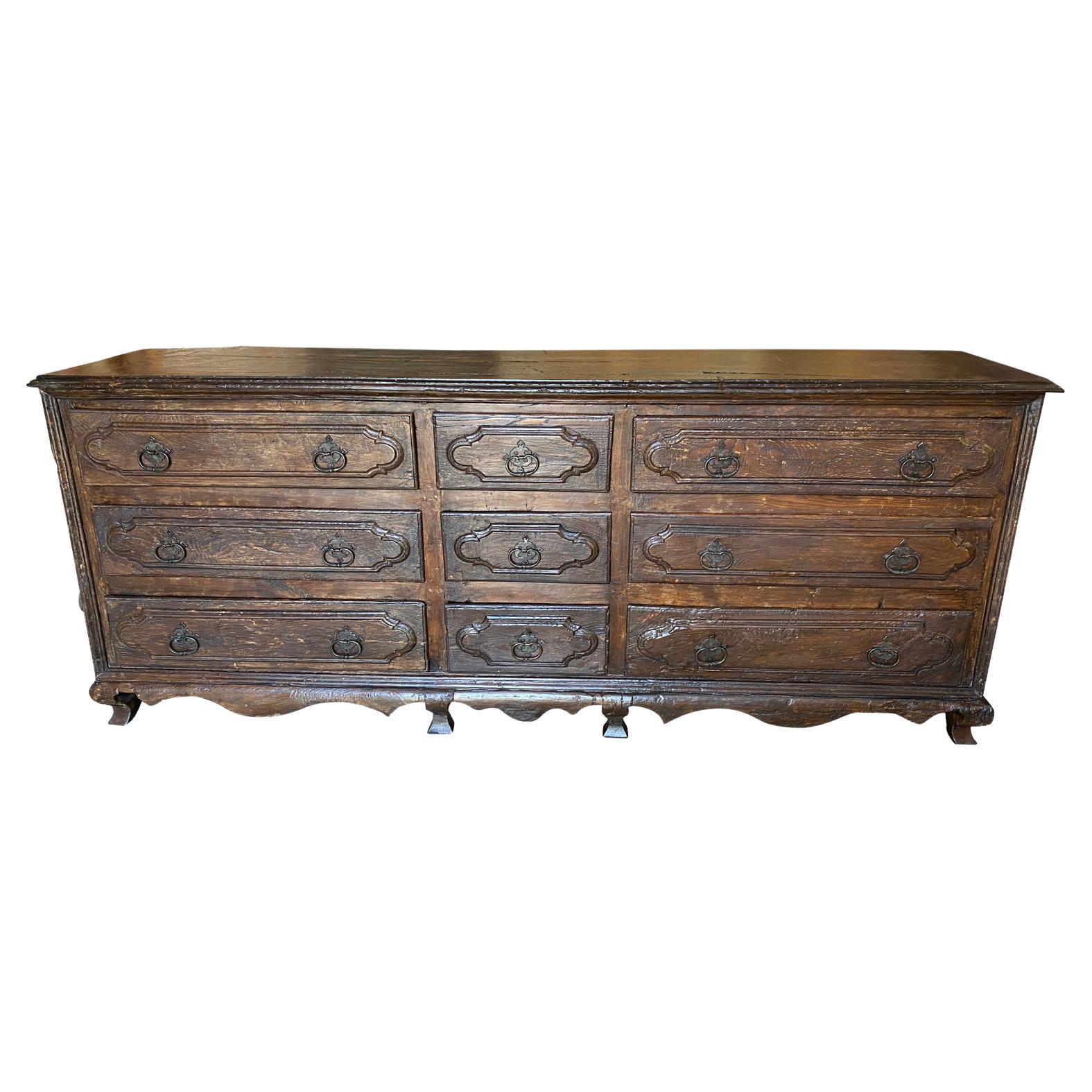 Monumental 17th Century Italian Sacristy Commode For Sale